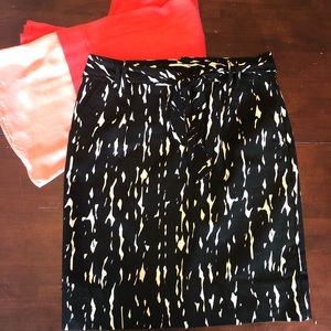 Black & White Patterned East 5th Skirt